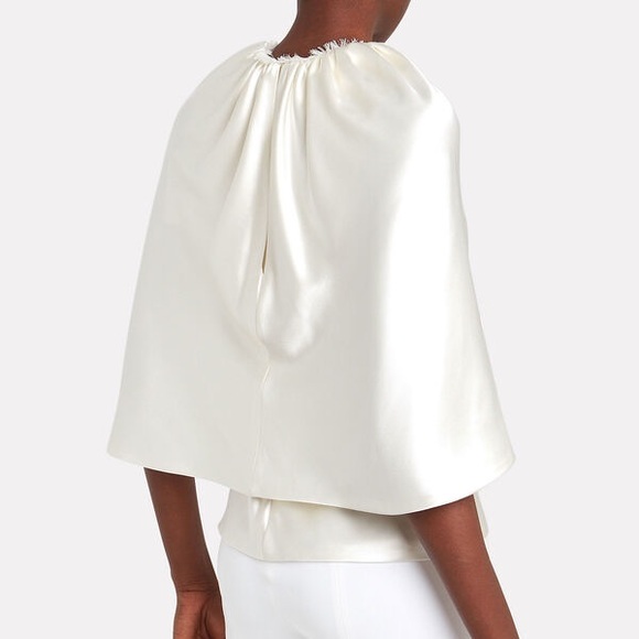 BRANDON MAXWELL
Silk Satin Cape Blouse - Picture 4 of 7